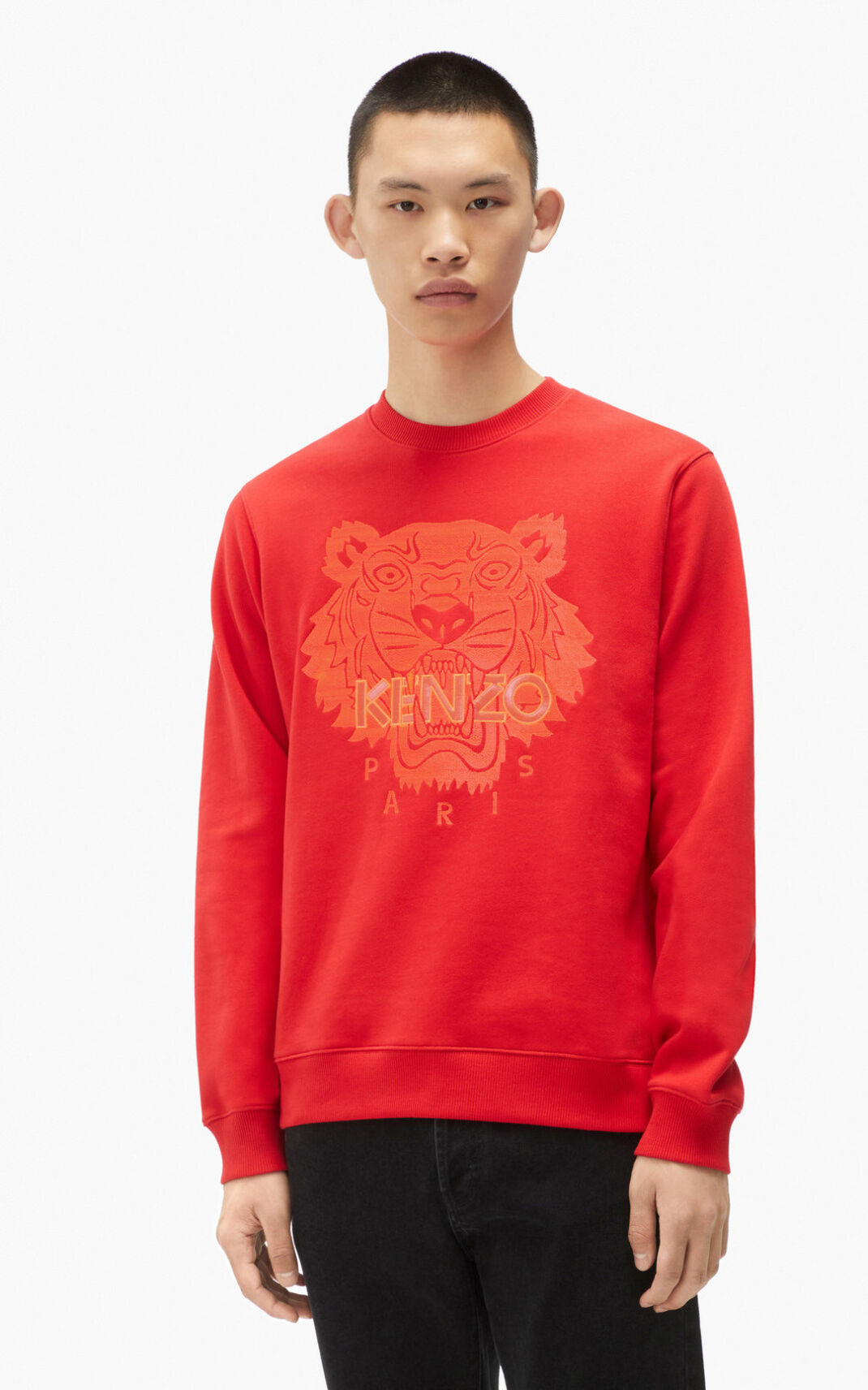 Kenzo Tiger Sweater Heren Rood | 39485HJYO